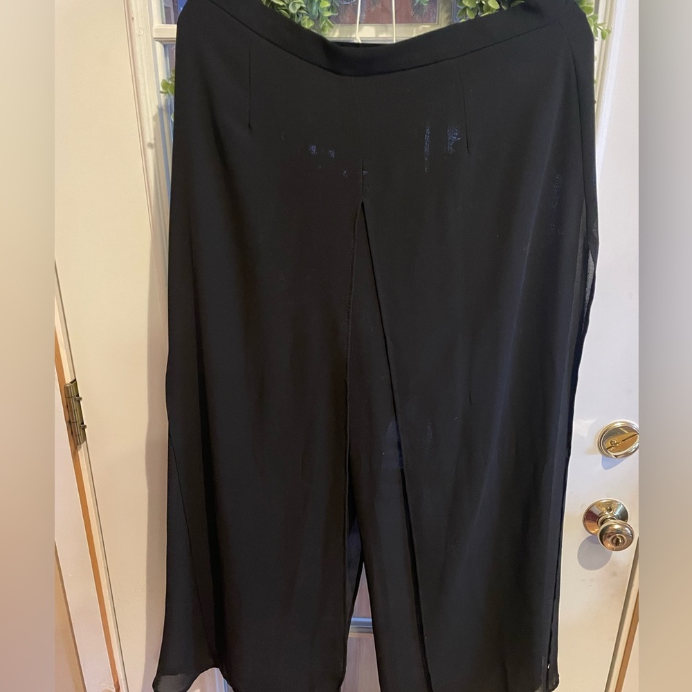 Palazzo dress black pants- petite large